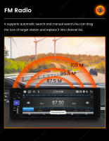 Radio De Coche Android 13 1 DIN 6.86 Pulgadas 2+32G Con Wireless Carplay Y DSP Pantalla Táctil HD Multimedia MP5 Reproductor De Vídeo - details 14