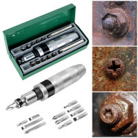 Juego De 13 Piezas De Destornilladores De Impacto Con Bits De Chispa Multifuncionales Extraedores Y Herramientas De Reparación Para El Hogar - details 0