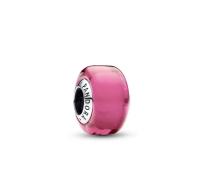 PANDORA Mini dijes de cristal multicolor, accesorios de joyería personalizados con cuentas DIY, regalo de cumpleaños, regalo del Día de la Madre, mini dijes rosas, talla única - details 0