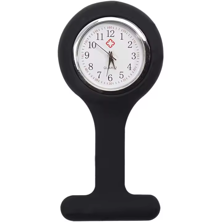 Reloj Fob De Silicona Con Broche-Negro - 1