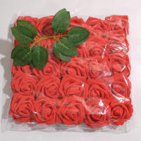 25pcs/Lote Rosa Artificial De PE De Alta Calidad Con Tallo Para Decoración De Boda Fiesta Cumpleaños Scrapbook Supplies - details 20