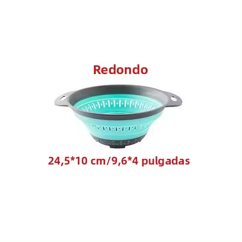 Cesta De Almacenamiento De Cocina Colapsable En Silicona Multiusos Drenador De Frutas Y Verduras Plegable Organizador De Cocina Ecológico - 1
