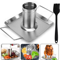 Pan De Pollo Asado En Acero Inoxidable Para Barbacoa Herramienta Desmontable Para Hornear Y Asar Carne Ideal Para Alimentos Al Aire Libre - details 0
