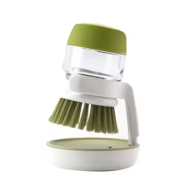 Cepillo De Limpieza Para Ollas Automático Con Soporte Universal Para Cocina Cepillo De Lavado De Platos Antideslizante Y Ecológico - 1