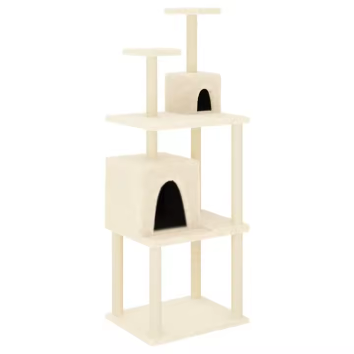 Rascador para Gatos con postes de ISAL color crema 167 cm - 1