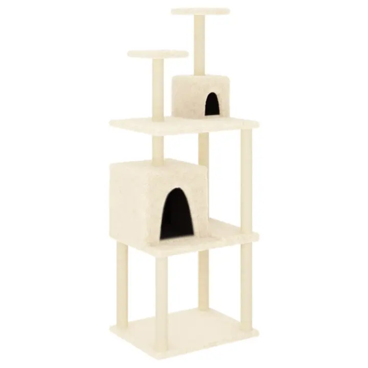Rascador para Gatos con postes de ISAL color crema 167 cm - 1