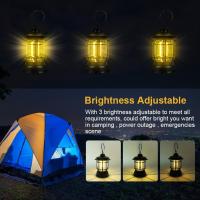 Lámpara Camping, 1 Piezas Lámpara Camping Retro en Pilas, Lampara Pilas LED, Brillo de Atenuació de Conmutable , Linterna Camping para Pesca, Excursión, Jardín, Patio etc - details 2