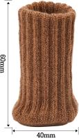 24 Pares de calcetines de DOT antideslizantes para patitas de Silla, evitan arañazos y reducen El Ruido, se muevan facilmente, color marrón - details 0