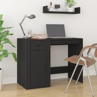 vidaXL Escritorio madera contrachapada color 100x49x75 cm en color Roble Sonoma/Marrón roble/Negro y más | estructura resistente ideal para salón dormitorio o estudio - details 2