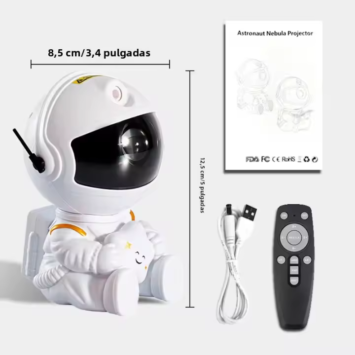 Proyector De Estrellas Luz De Noche Galaxia Astronauta Nebulosa LED Para Decoración De Habitación Y Regalo Para Niños Lámpara De Techo Estelar Cisne - 1