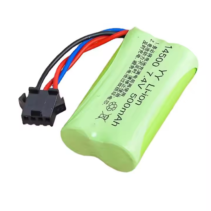 14500 7.4v lithium battery 500mah Sm-4p interface single row M type rechargeable lithium battery - 1