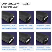 Entrenador De Agarre De Metal Para Gimnasio Y Fitness Resistencia De 50-300 Libras Equipo De Ejercitación Para Muñeca Y Mano Color Plata Y Negro - details 7