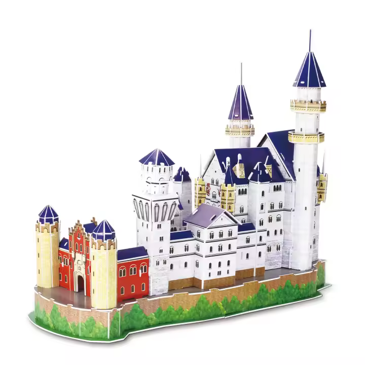 DAM. Puzle 3D de cartón del Castillo de Neuschwanstein en Alemania. 98 piezas. 38x17x34cm. - 1