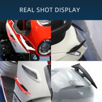 1par De Alas Dinámicas Para Motocicleta Pegatinas Aerodinámicas Accesorios De Winglet Negro Carbono Antes Del Faros - details 8