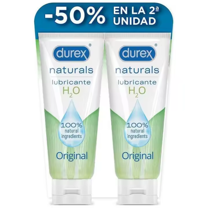 Duplo Durex Naturals Pure Gel Intimo Lubricante, 2 Uds - 1