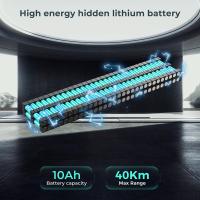 Aokda A1 Patinetes Electricos Adultos Plegable Scooter Freestyle, Motor De 800w, BateríA De Bicicleta EléCtrica 48v 12.5ah, NeumáTicos 10 Pulgadas Todo Terreno, Velocidad MáXima De 45km/H, Alcance MáXimo De 25km, Freno De Disco Ebike - details 8