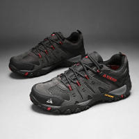 Zapatos De Senderismo Para Hombre HIKEUP Suela De Goma Resistente a La Ruptura Transpirables Impermeables Cuero Sintético Mesh Talla 40-45 Color Negro Kaki Gris - details 30