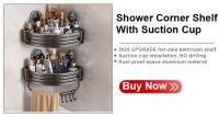 Estante De Esquina Para Baño 1-2PCS Con Gancho De Plástico Y Barra De Toalla Aluminio Espacial Sin Perforar Soporte De Almacenamiento Para Ducha Organizador De Baño - details 1