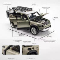 Land Rover Defender 1:18 SUV De Aleación Vehículo Off-Road a Escala Con Sonido Y Luz Regalo De Cumpleaños Para Niños Modelo De Coche Metálico Para Jóvenes Y Adultos - details 1