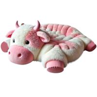 Cojín De Silla De Peluche De Forma De Vaca Para Mascotas Gatos Y Perros Almohadas De Decoración Para Habitación Suministros Para Mascotas Cómodo Y Transpirable - details 1