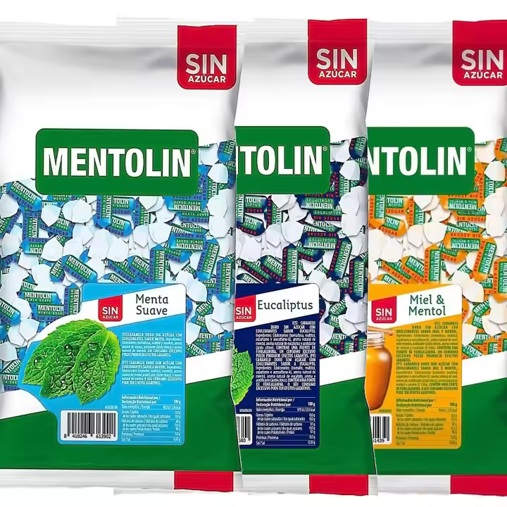MENTOLIN PACK 3 Kg caramelos sin azúcar garganta Menta Suave & Eucaliptus & Miel Mentol - 1