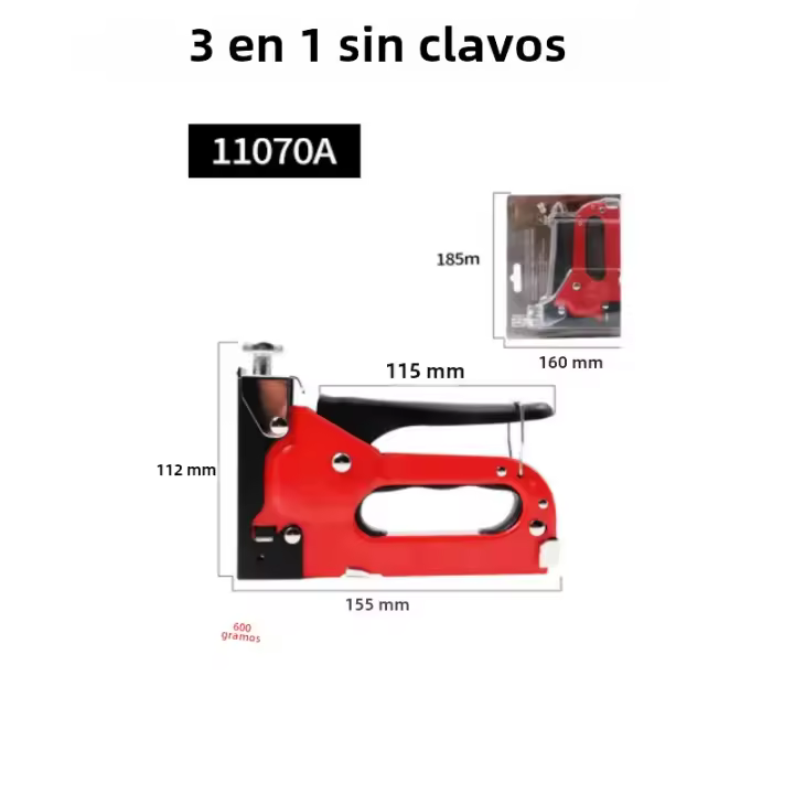 Pistola De Tornillos 3 En 1 DIY Para Construcción De Muebles Y Tapicería Con 600 Tornillos Herramienta De Carpintería Para Decoración Del Hogar - 1