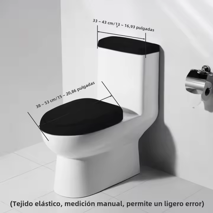 Juego De 2 Cubiertas De Tanque De Inodoro En Veludo Cómodo Accesorio De Baño Universal Tapete De Almohadilla Para Inodoro Material De Algodón Linter - 1