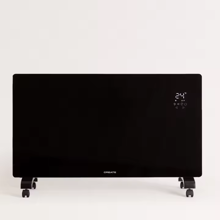 CREATE - Radiador convector Eléctrico de Cristal con WiFi - 2 potencias - Programable 24 horas - WARM CRYSTAL 2500W - 1