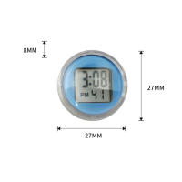Reloj Digital Pequeño Y Resistente Al Agua Para Motocicleta Reloj De Pulsera Estilo Adhesivo Decorativo Para Coches Accesorios De Interiores - details 6