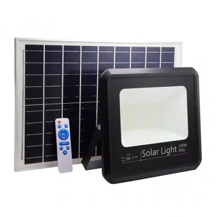 FABRILAMP Proyector Solar Malaquita 100w 6500k Negro 9000lm | Aluminio y Cristal - 1