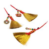 Mini Escoba Tejida a Mano Con Borlas Ornamentos Chinos Estilo Tradicional Regalos Afortunados Para Bebés Creativos Suministros Festivos - details 10