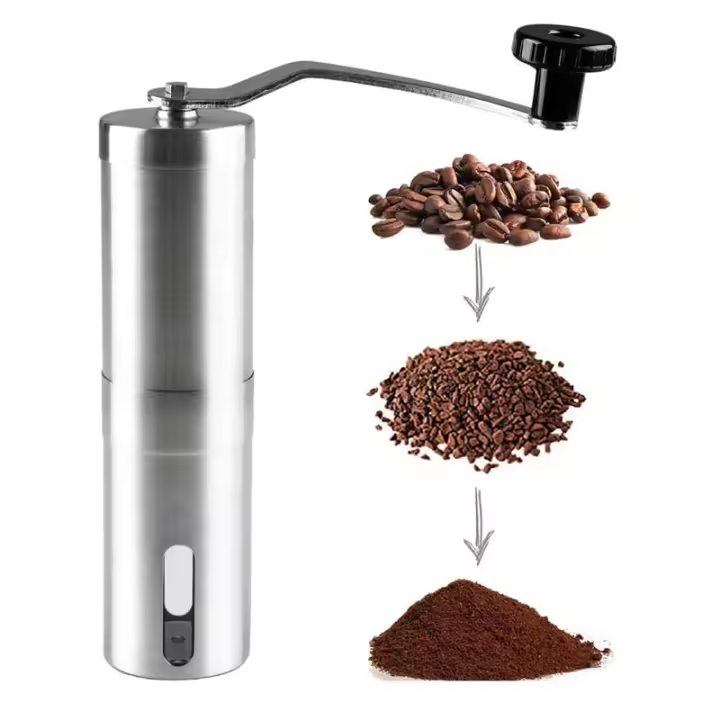 Molinillo de Café manual (ajustable) | Molinillo de café de Maple inoxidable | Molinillo de Café manual | Molinillo de Cerámica | Portátil y paquetado sin plástico. SSIT - 1