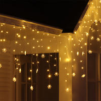 Luces De Navidad Exteriores De LED Con Forma De Copo De Nieve Para Decoración De Jardín Y Techos-curtain Cadena De Luces Para Fiestas - details 9