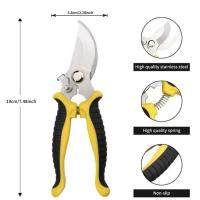 1Pcs Tijeras De Poda Profesional Con Corte Por Pasada Para Jardín Y Árboles Afiladas Tijeras De Mano Secateur Herramienta De Poda Metálica - details 4