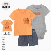 Nueva ropa infantil de verano para niños, bebés y niños pequeños, pantalones cortos de manga corta, camisetas, trajes de tres piezas. - details 10