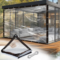 Toldo Transparente Impermeable Y Resistentes De Lona Ligera Cubierta Protectora Para Jardín Color Transparente - details 0