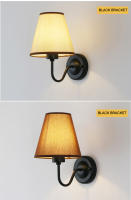 Lámpara De Pared Retro PwwQmm E27 Con Sombrilla De Tela En Cuatro Colores Para Decoración De Dormitorio Y Sala De Estar - details 6