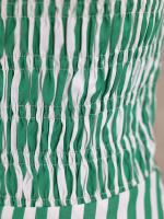 Vestido Maxi Verde Rayado Para Mujer 2024 Estilo Playa Sin Mangas Hombros Descubiertos Cuello Alto Ajuste Elasticidad Casual Moda Verano Vestido Longo - details 6