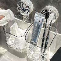 Cesta De Almacenamiento Para Baño Con Ventosa Montaje En Pared Organizador De Cosméticos Soporte Para Shampoo Y Champú Accesorios De Baño - details 6