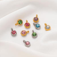 10Pcs Encantos De Pedrería De Acero Inoxidable 6mm Para Joyería Hecha a Medida Pulseras Y Collares Con Cristales De Rhinestone - details 4