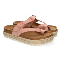 PuntoSalao Sandalias planas con plataforma tipo esclava para mujer rosa M-238 - details 0
