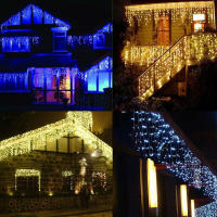 1 Pack Luces De Icicles Para Navidad Guirnalda De Icicles Para Decoración De Patio Porche Bodas Y Fiestas Interior Y Exterior - details 6