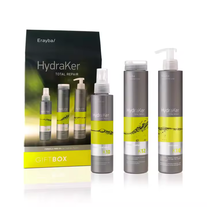 ERAYBA PACK HYDRAKER TOTAL REPAIR K12 KERATIN SHAMPOO - K16  KERATIN CONDITIONER - K10 KERASTIN TOTAL MASK - 1