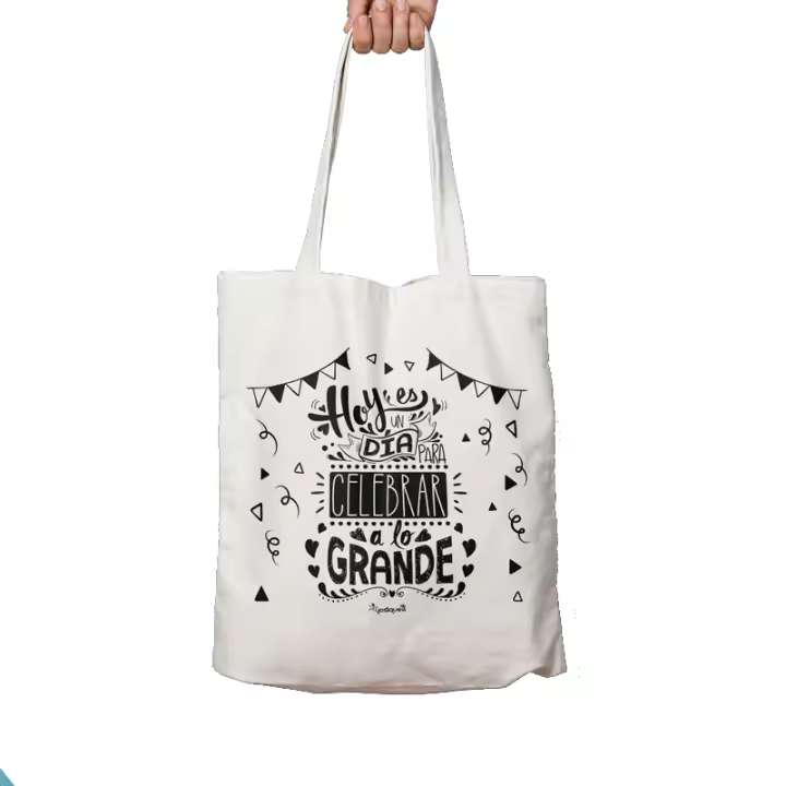 YOSIQUESE Bolsa de Tela | Modelo: 'Día para celebrar' | Productos y regalos solidarios hechos por personas con discapacidad - 1