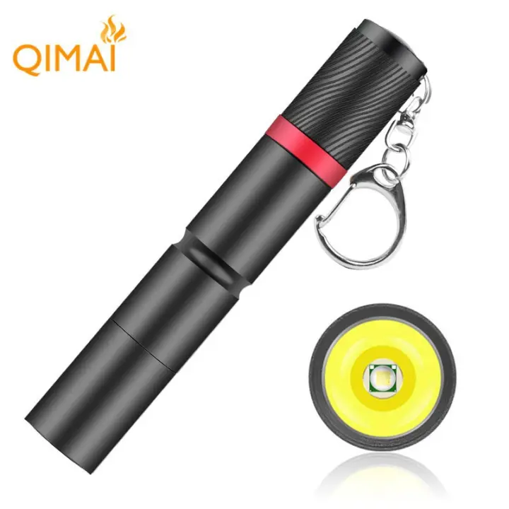 Linterna potente XPE de aleación de aluminio con enfoque fijo y clip para bolígrafo, llavero, mini linterna portátil para el hogar - 1
