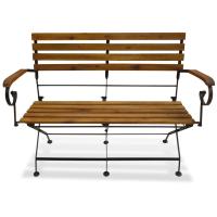 vidaXL Banco de jardín plegable madera maciza de acacia 112 cm - details 1