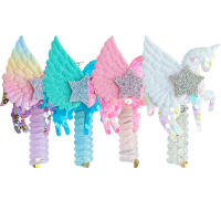 Nueva Cinta Elástica De Pelo Unicornio Para Niñas Linterna De Aletas De Estrella Brillante Accesorio De Pelo Para Niños - details 1