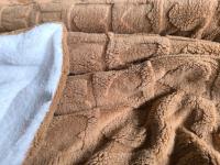 Manta de Sofá y Cama Corazones en Color beis – Sedalina Suave con Sherpa, Calidez Garantizada- Mercatienda.es - details 6