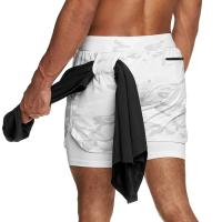 Shorts De Correr Para Hombres 2 En 1 Doble Capa Secado Rápido Deporte Fitness Short De Entrenamiento Camuflaje Talla M-3XL - details 42