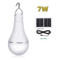Lámpara Solar De 7W Impermeable Cargada Por USB Luz De Emergencia Con Paneles Solares Para Exteriores E Interiores Bombilla Solar Con Control Dimmer - details 6